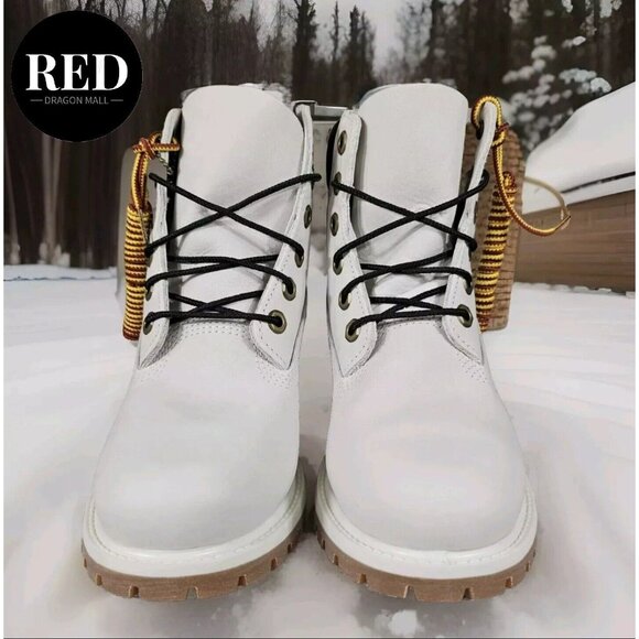 Timberland Premium 6" Light Grey Waterproof Ankle Boots Shoes - Women's Size 7 - Picture 16 of 16